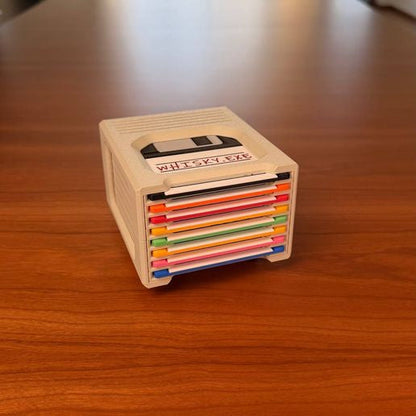Floppy Disk Coaster Set & Retro Tech Desk Decor