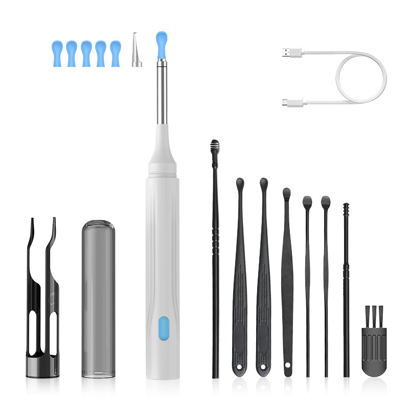 10MP HD Ear Cleaner Kit with Precision Tweezers & Silicone Scoop