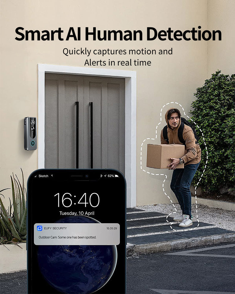 GuardianBell Pro – Smart WiFi Doorbell & Security Cam in One