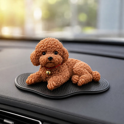 Dashboard Buddy-Squeezable Puppy Toy with mat