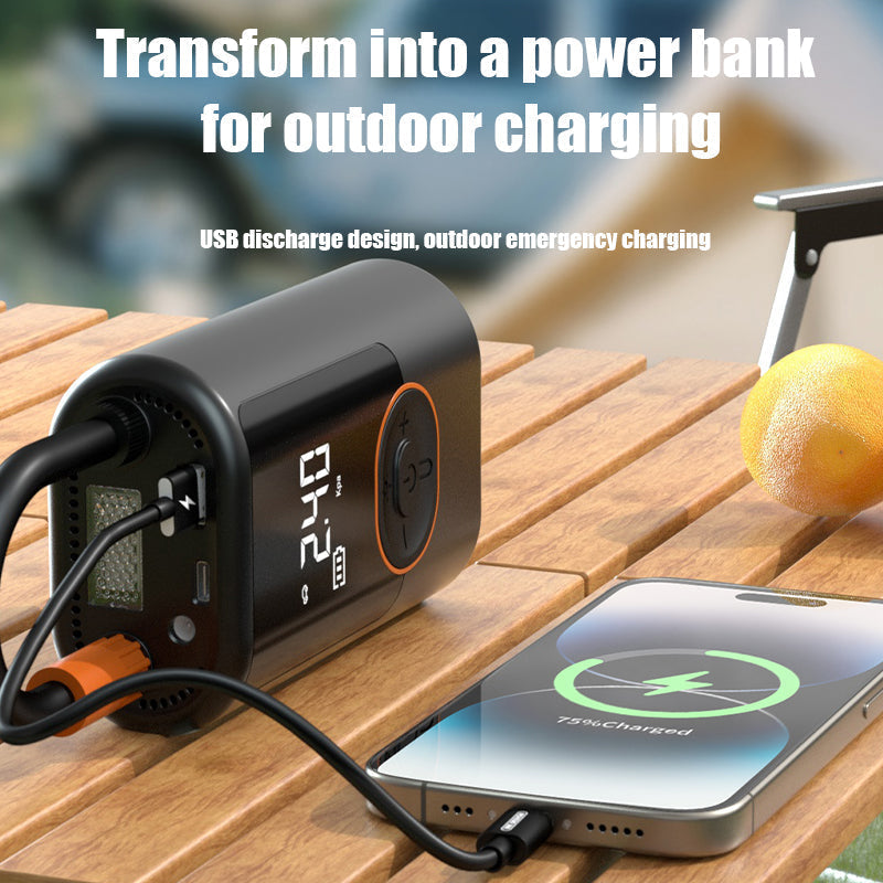 AirCore S1 – Smart Portable Tire Inflator | Wireless + Wired + Power Bank