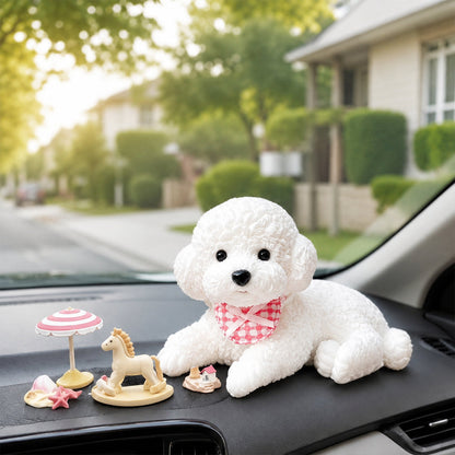 Dashboard Buddy-Squeezable Puppy Toy with mat