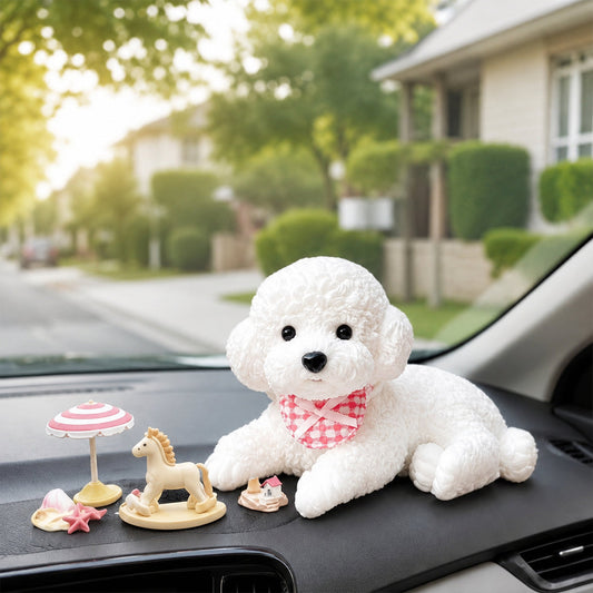 Dashboard Buddy-Squeezable Puppy Toy with mat