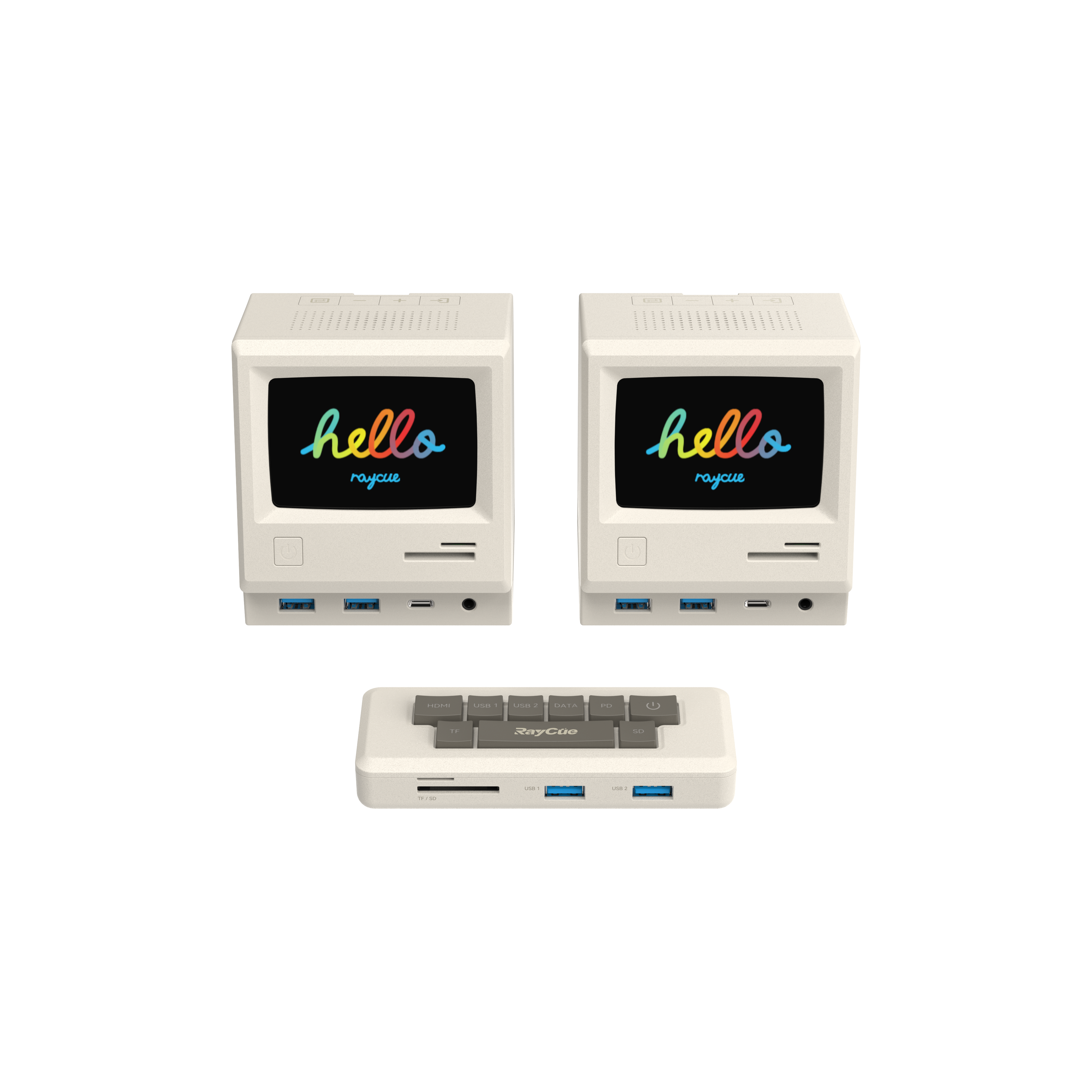 13-in-1 Retro Style Multifunctional Dock w/ Display