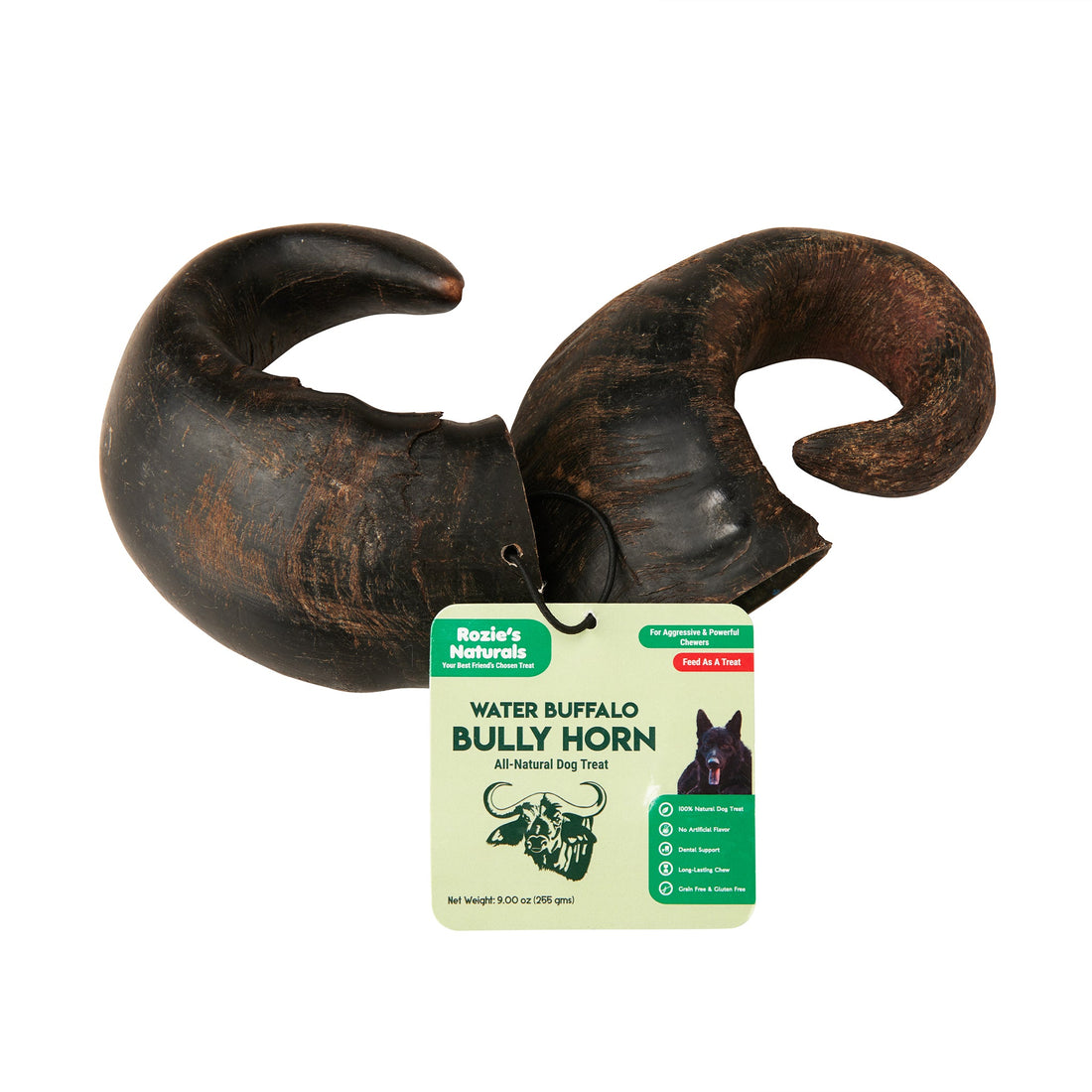Water Buffalo Horn Dog Chews-2 Count-15 oz (WSP)-0