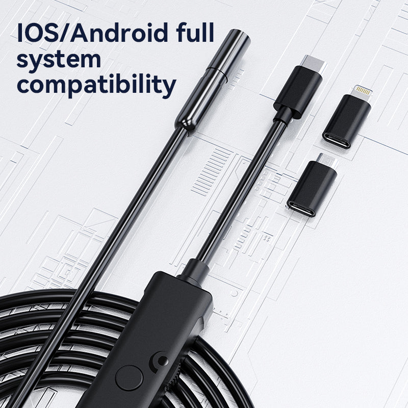 FlexScope Pro – Plug & View Inspection Cam with 5M Bendable Cable and Swappable Tool Tips