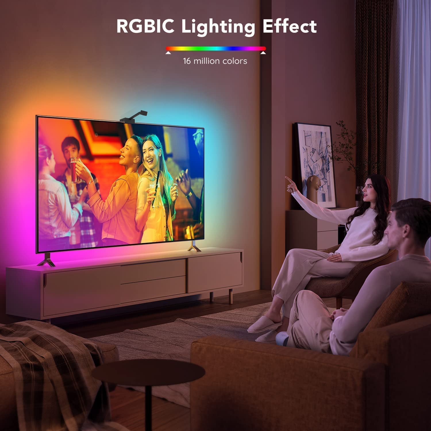 GlowSync™ HD – Smart LED TV Backlight Strip with Real-Time Screen Sync (50–65” TVs Only)