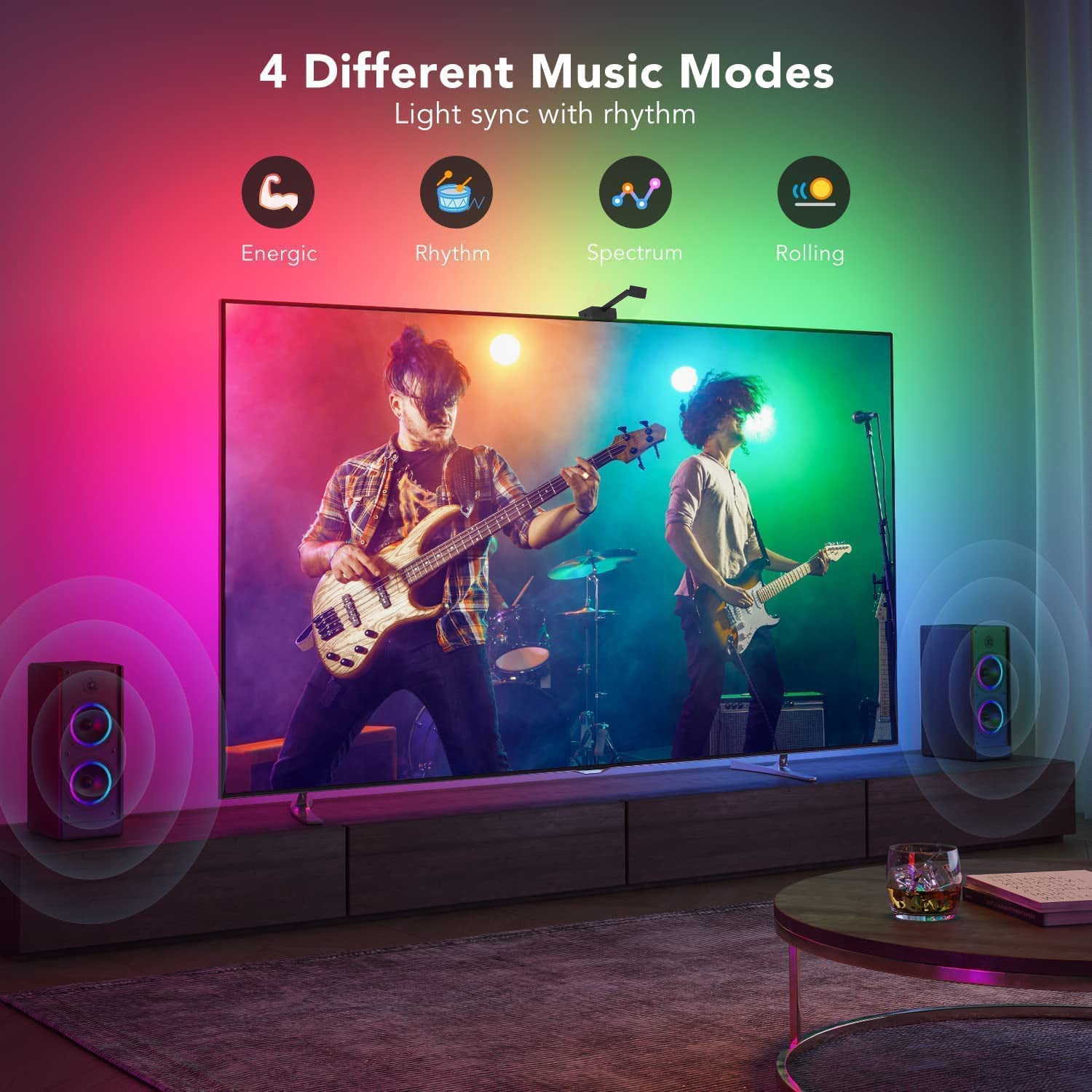 GlowSync™ HD – Smart LED TV Backlight Strip with Real-Time Screen Sync (50–65” TVs Only)
