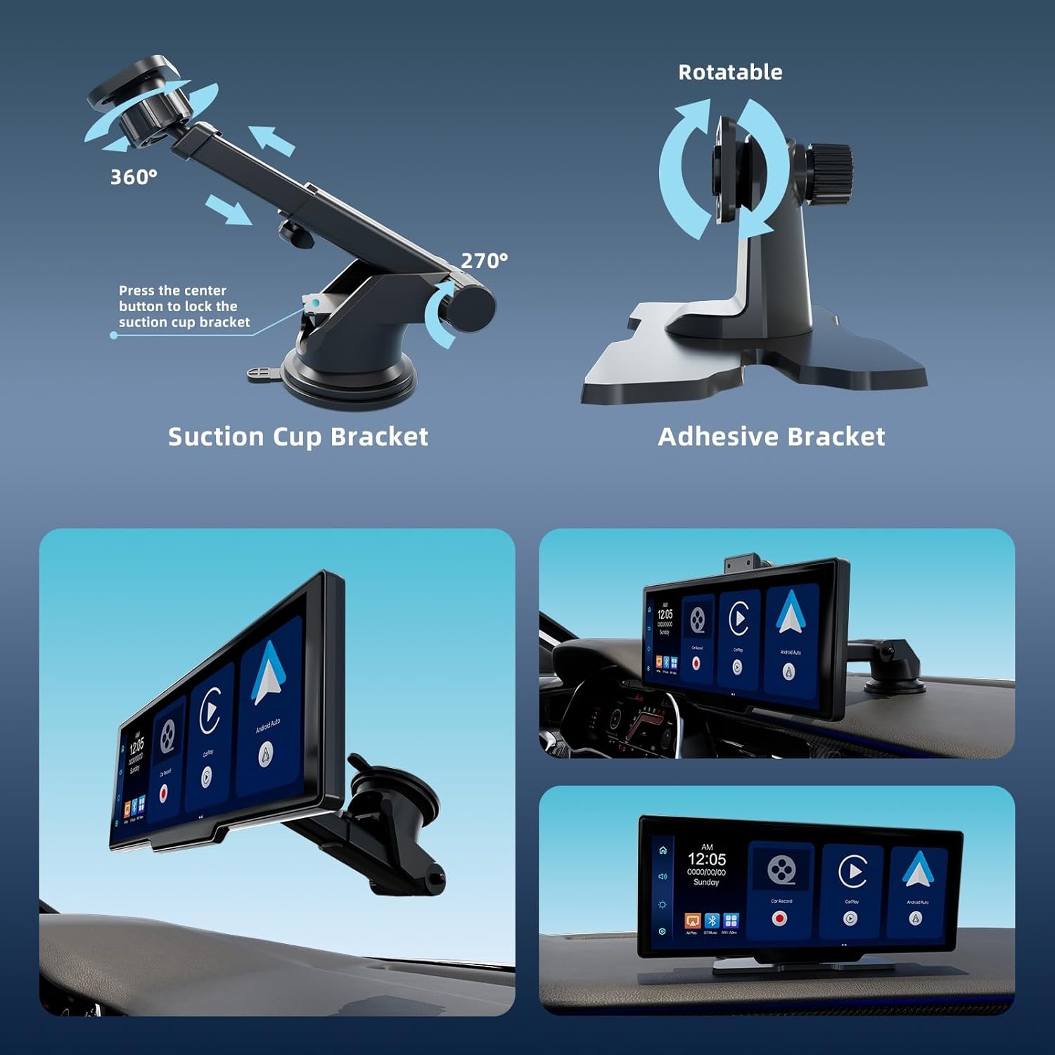 Carvera Smart 10.26" CarPlay & 4K Dual-Dash Cam System