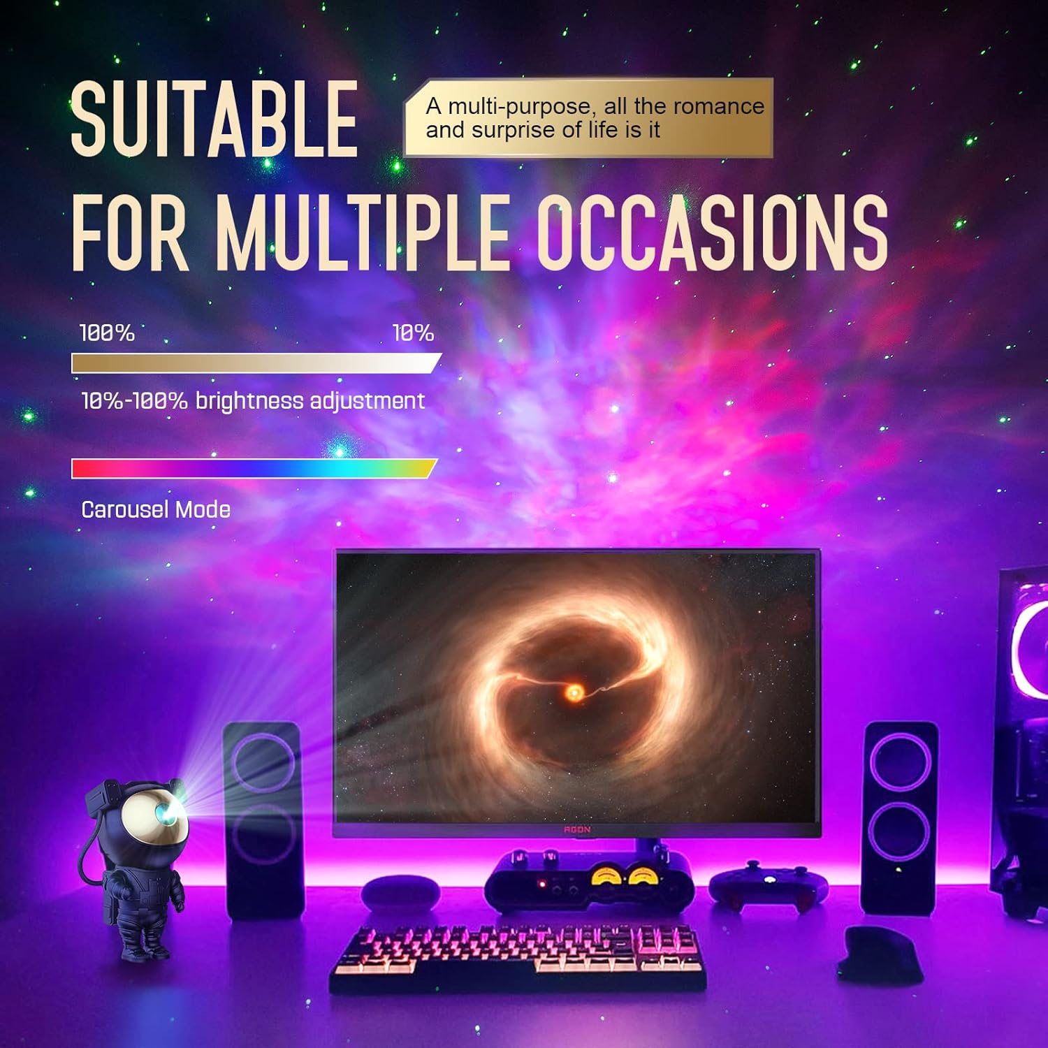 CosmoGlow Astronaut Galaxy Projector