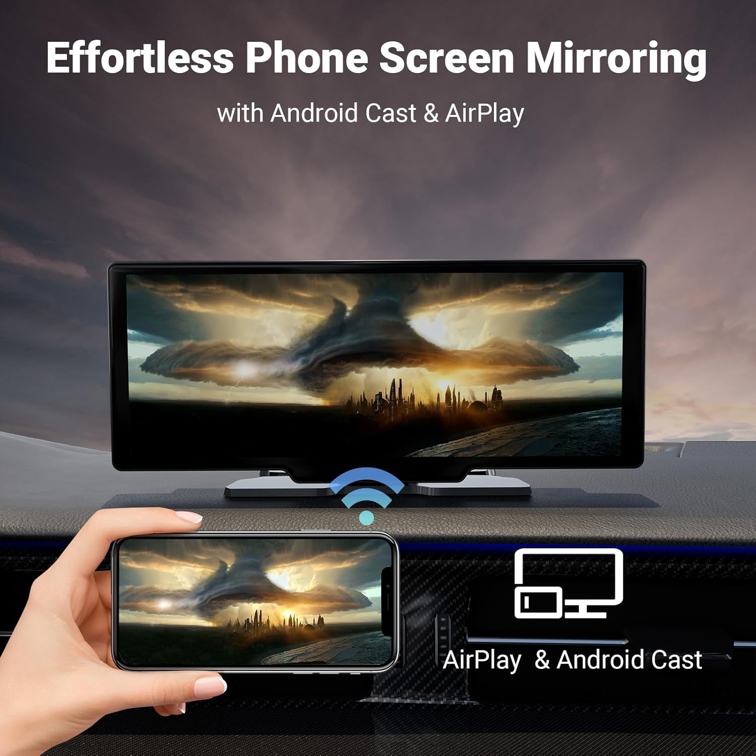 Carvera Smart 10.26" CarPlay & 4K Dual-Dash Cam System