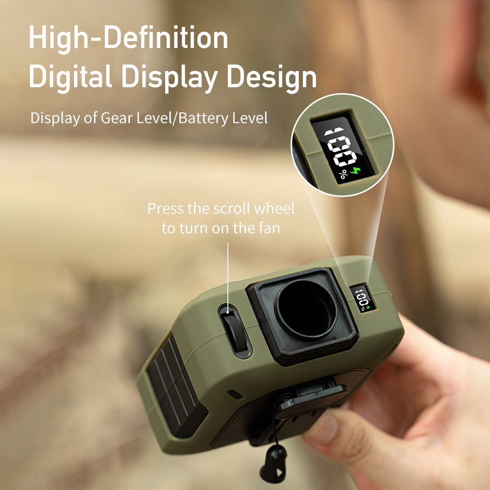 CoolBelt Pro – Wearable Waist Fan & Power Bank with Desktop Stand