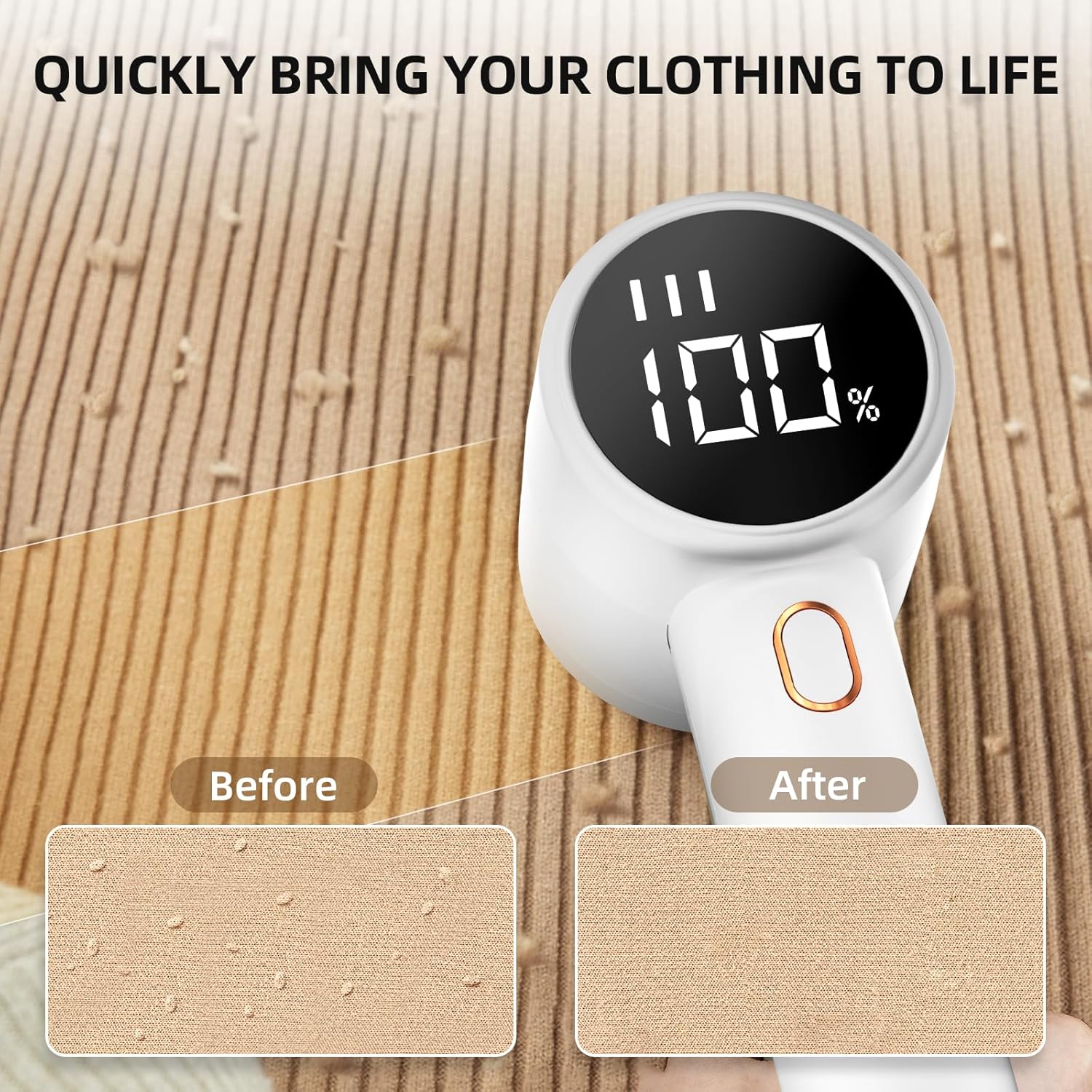 ReNewa – Rechargeable Fabric Shaver with LED Display