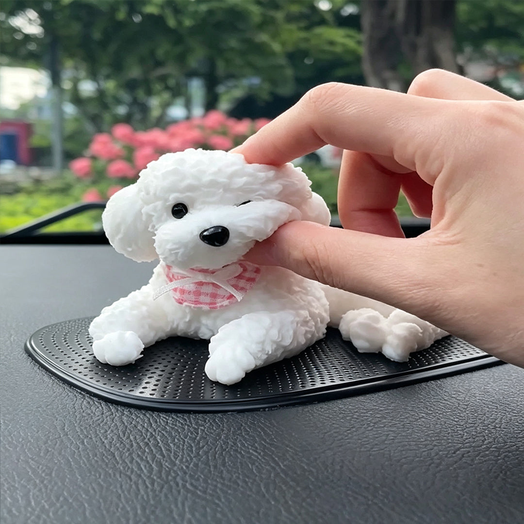 Dashboard Buddy-Squeezable Puppy Toy with mat