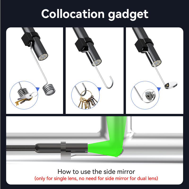 FlexScope Pro – Plug & View Inspection Cam with 5M Bendable Cable and Swappable Tool Tips