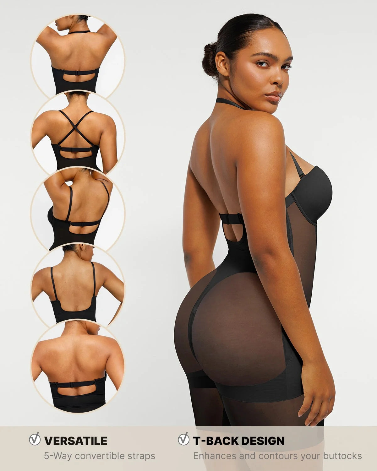 BOOT-YEAH™ MeshSmooth™ Deep Plunge Shaping Bodysuit