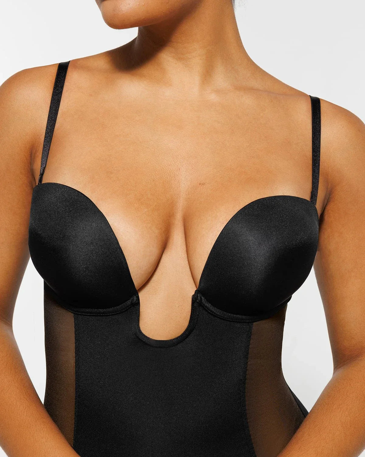 BOOT-YEAH™ MeshSmooth™ Deep Plunge Shaping Bodysuit