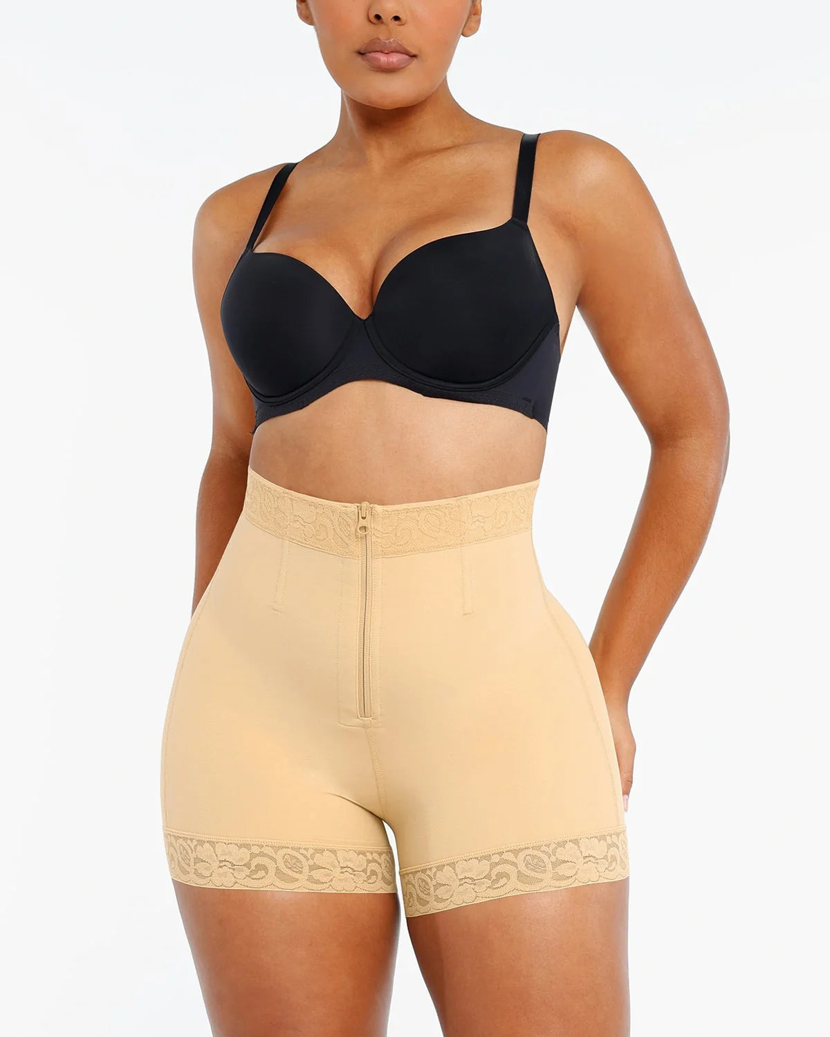 Bare Essentials™ AirSlim® Lace Steel Boned Butt Enhancer Short