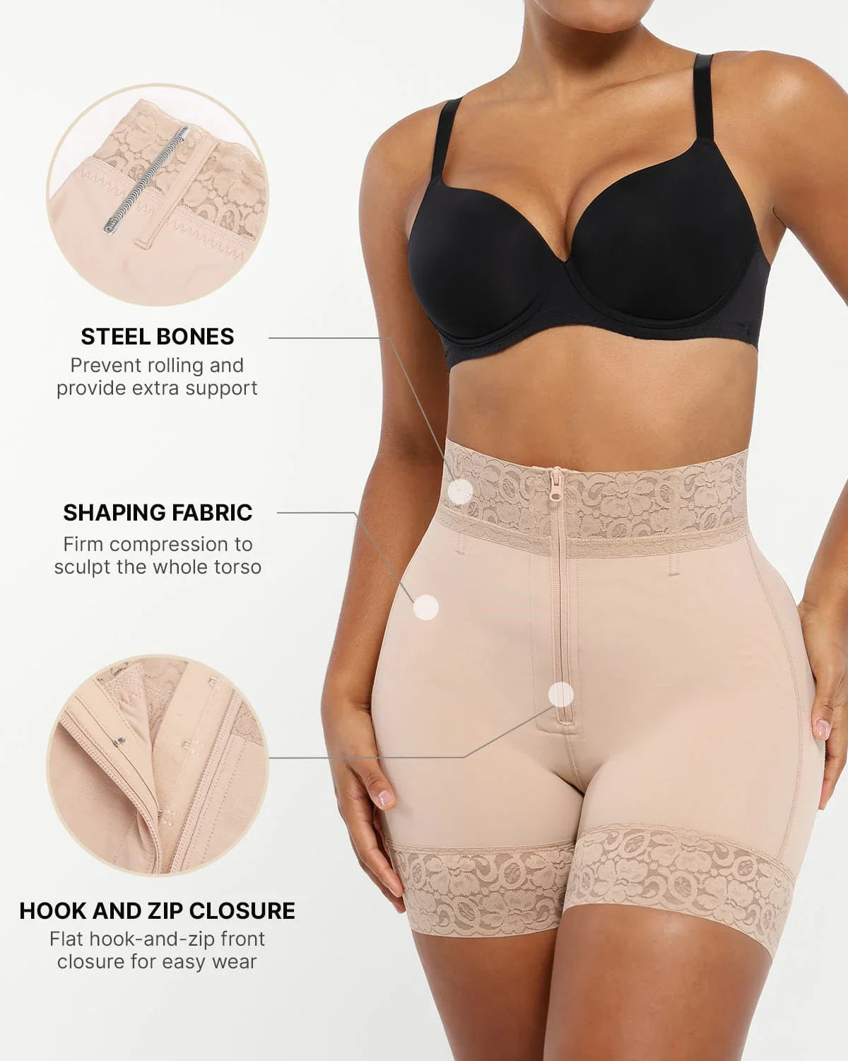 BOOT-YEAH™ AirSlim® Mid-Rise Steel Boned Butt-Lifting Short