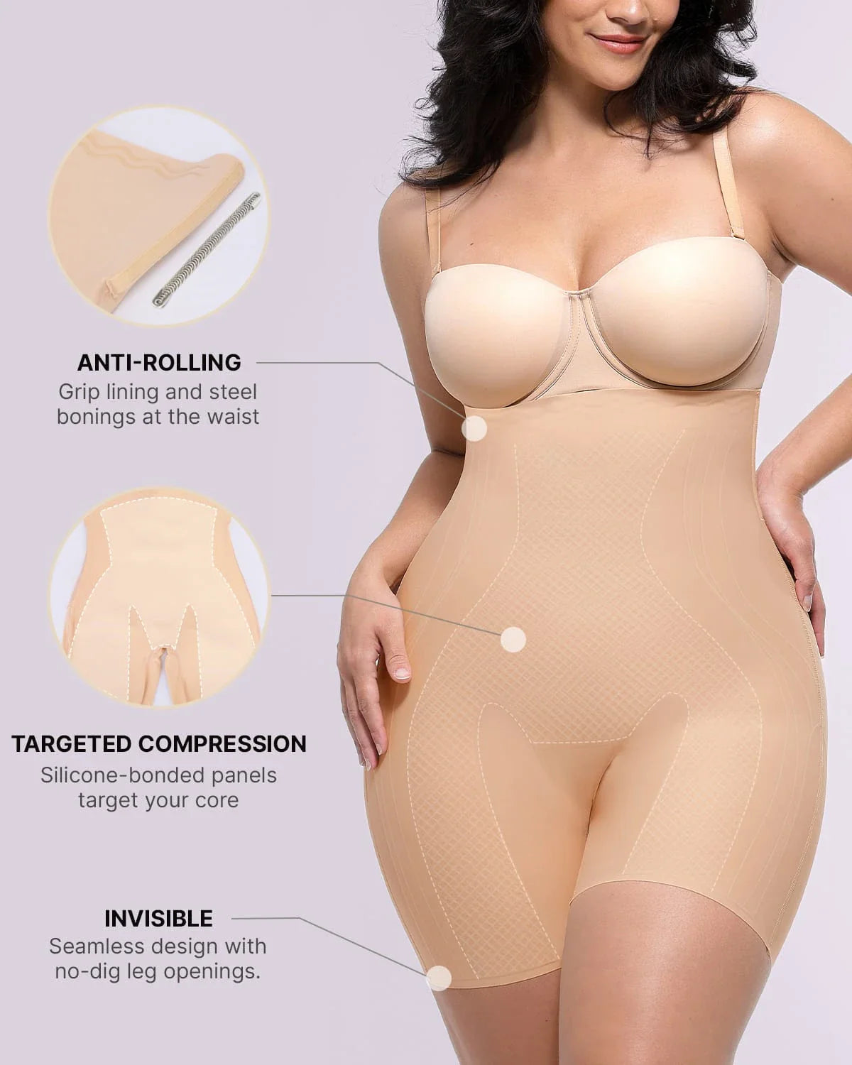 Bare Essentials™ Cream Touch™ Tummy Control Flawless Smoothing Mid Thigh Short