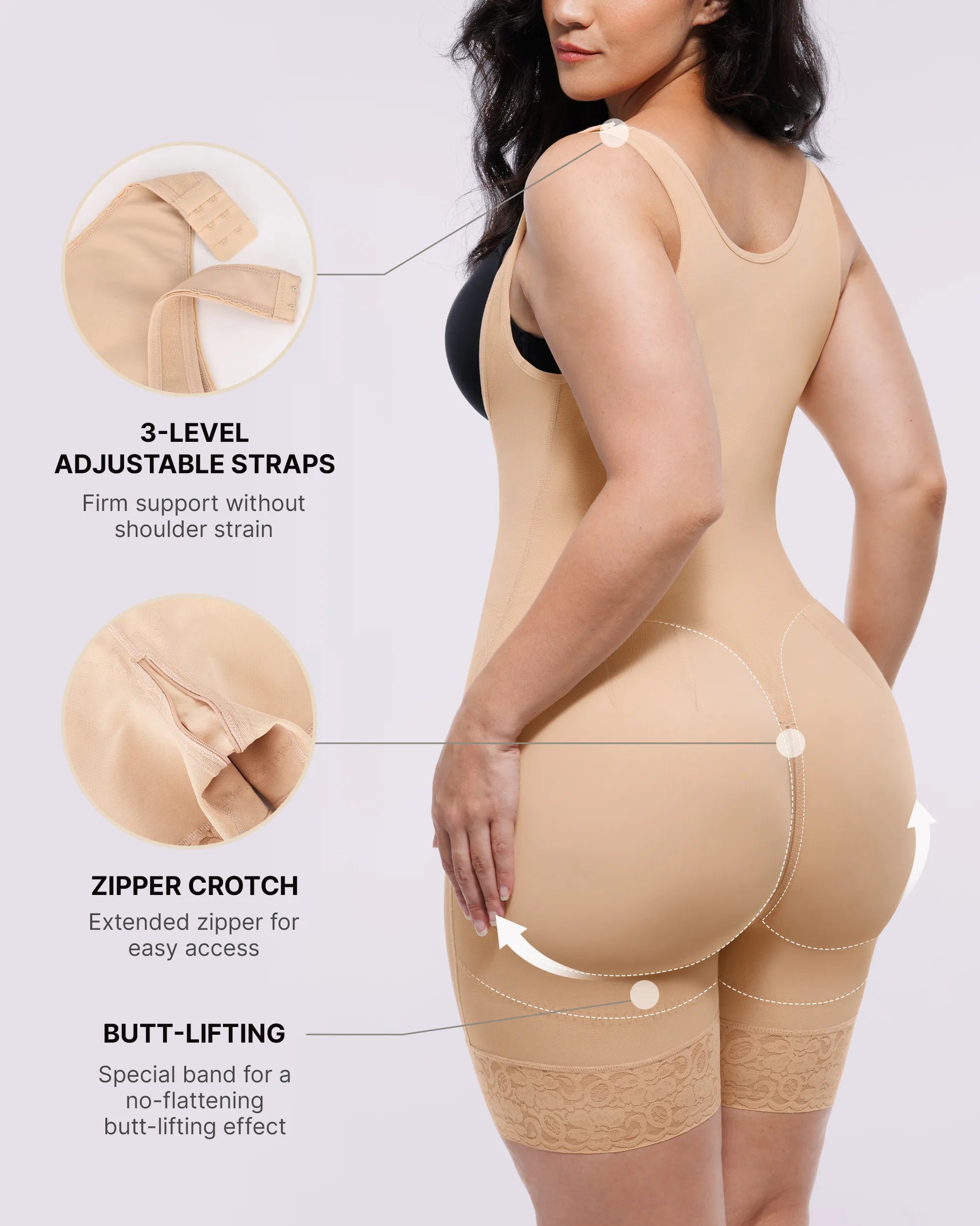 BOOT-YEAH™ AirSlim® Extreme Compression Open Bust Bodysuit