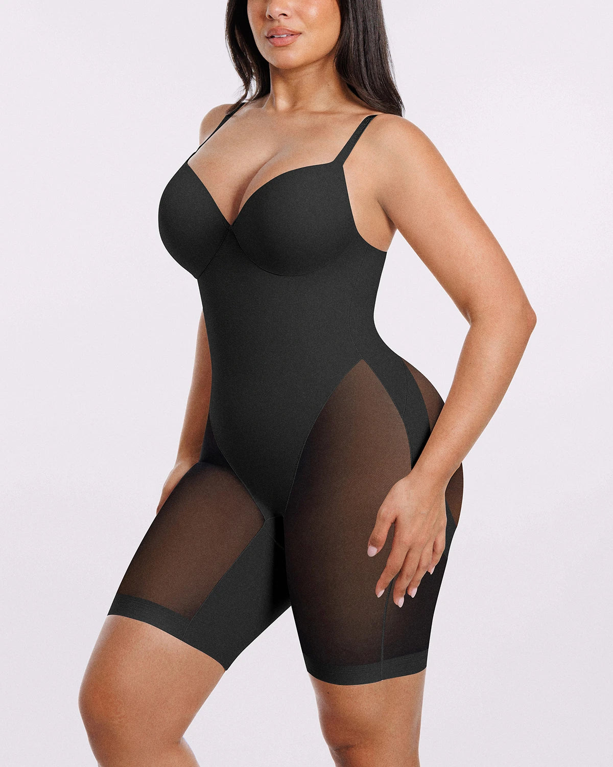 Bare Essentials™ MeshSmooth™ Low Back Mid Thigh Bodysuit