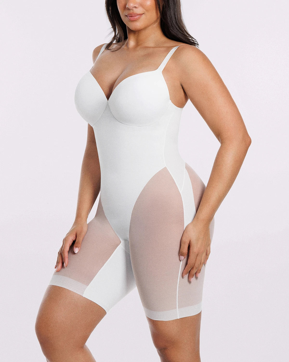 Bare Essentials™ MeshSmooth™ Low Back Mid Thigh Bodysuit