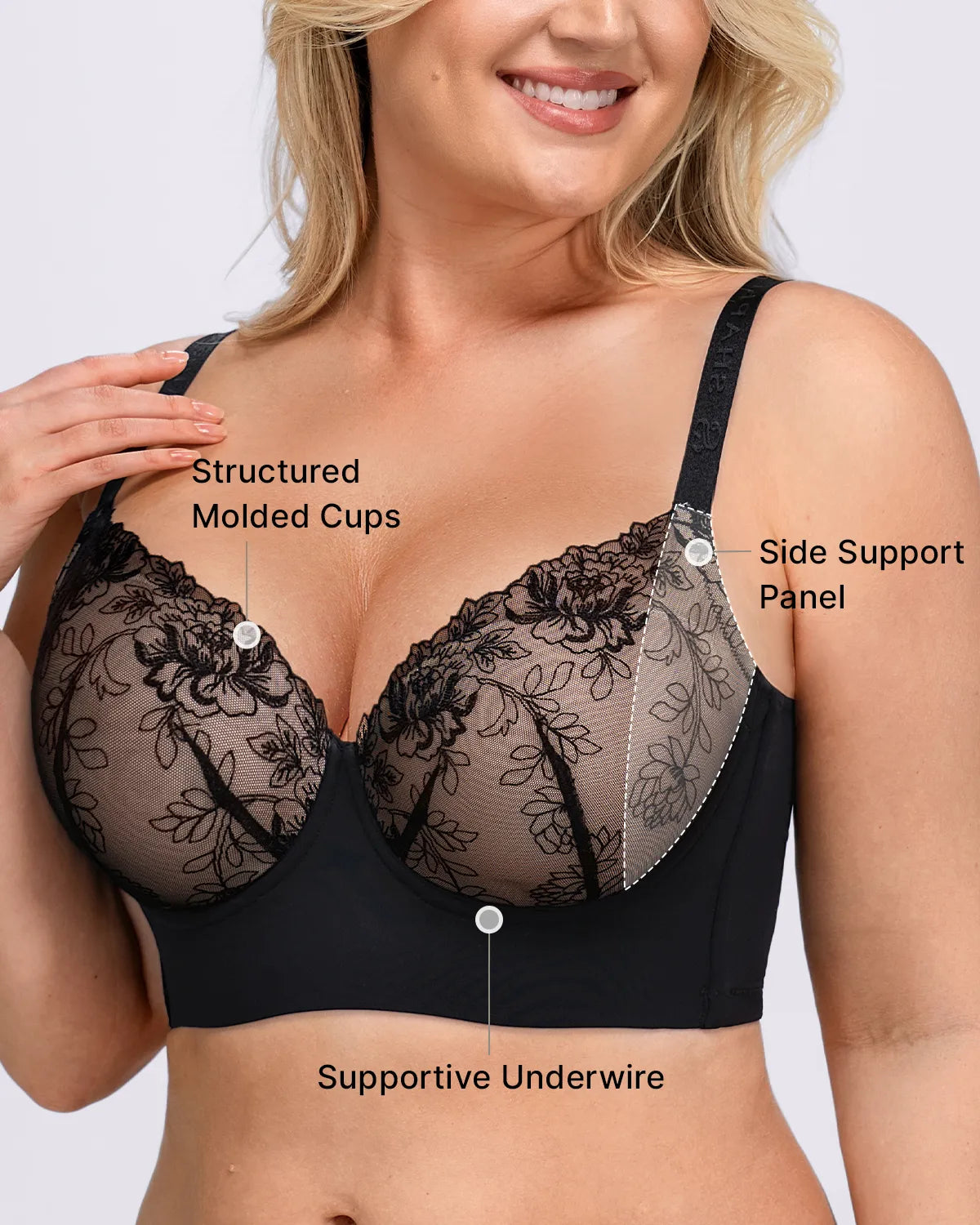 Bare Essentials™ AirSlim® Back Smoothing Lace Underwire Bra