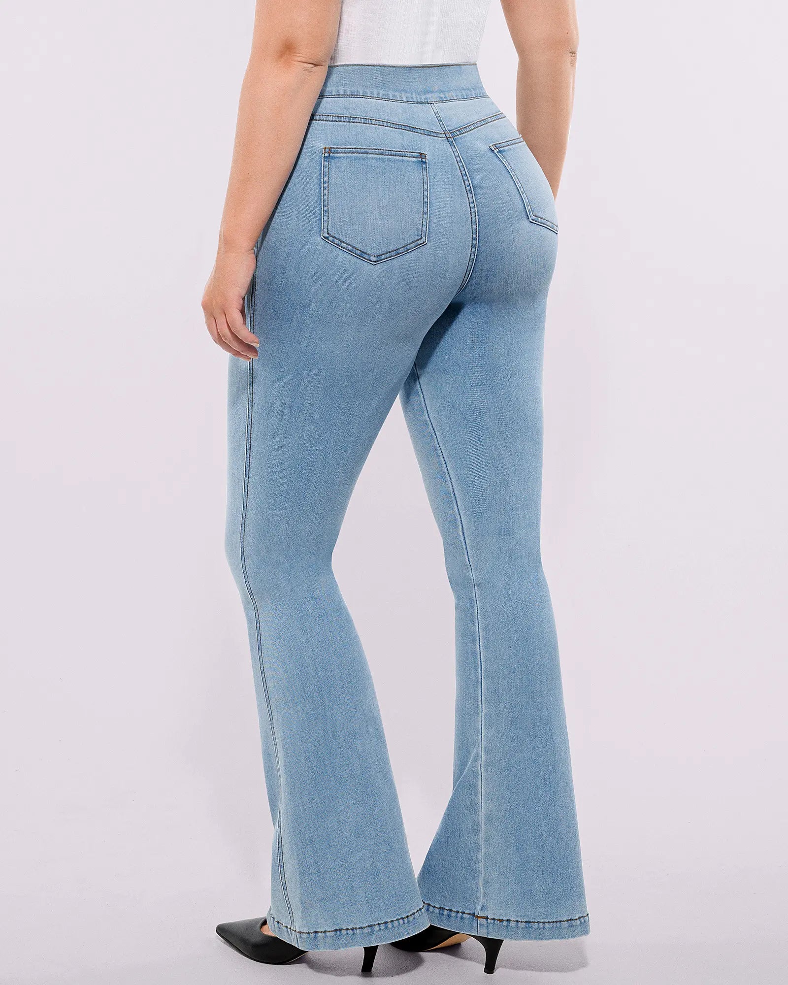 Bare Essentials™ AirSlim® High-Waisted Padded Hip Flare Jeans