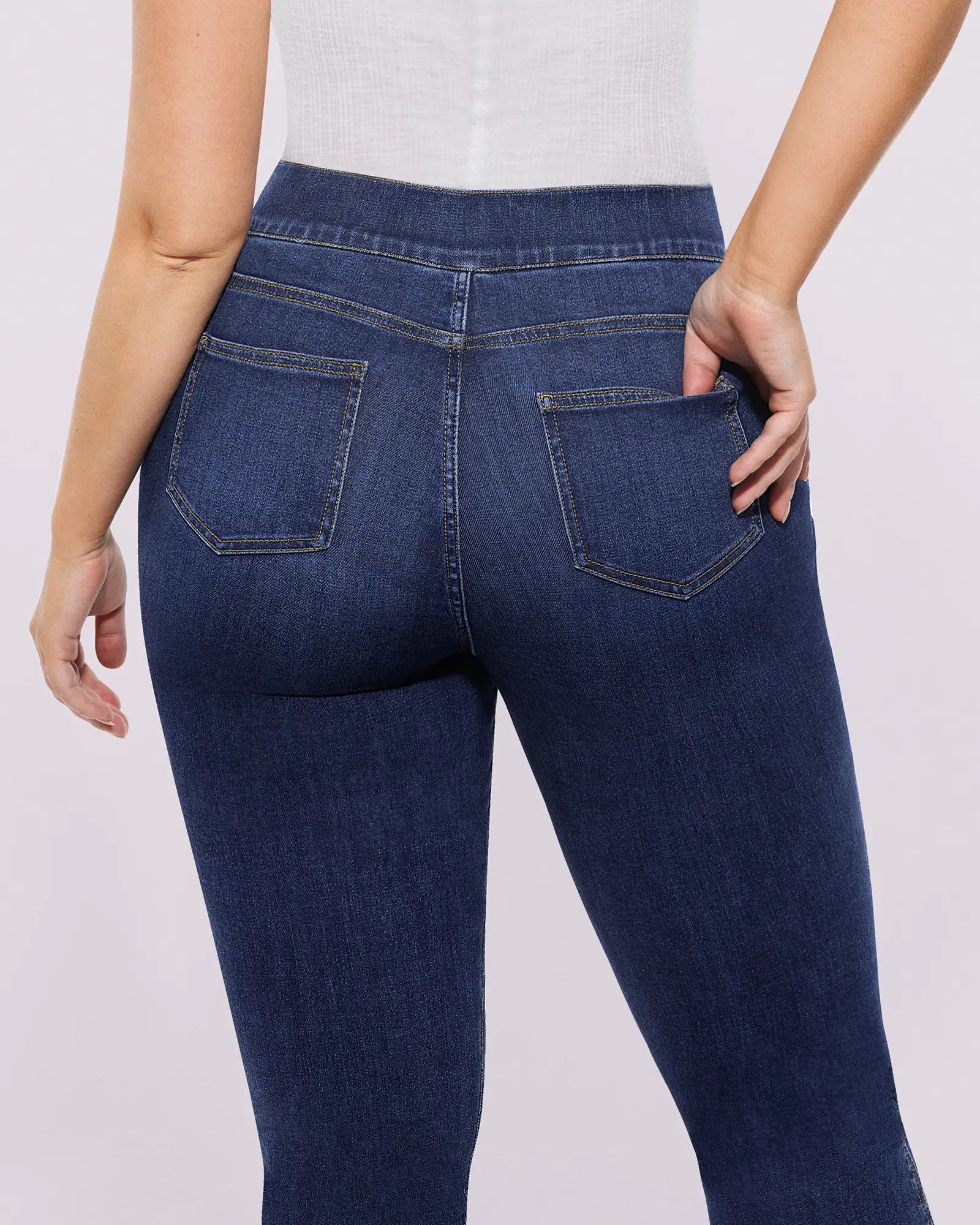 Bare Essentials™ High-Waisted Padded Hip Skinny Jeans