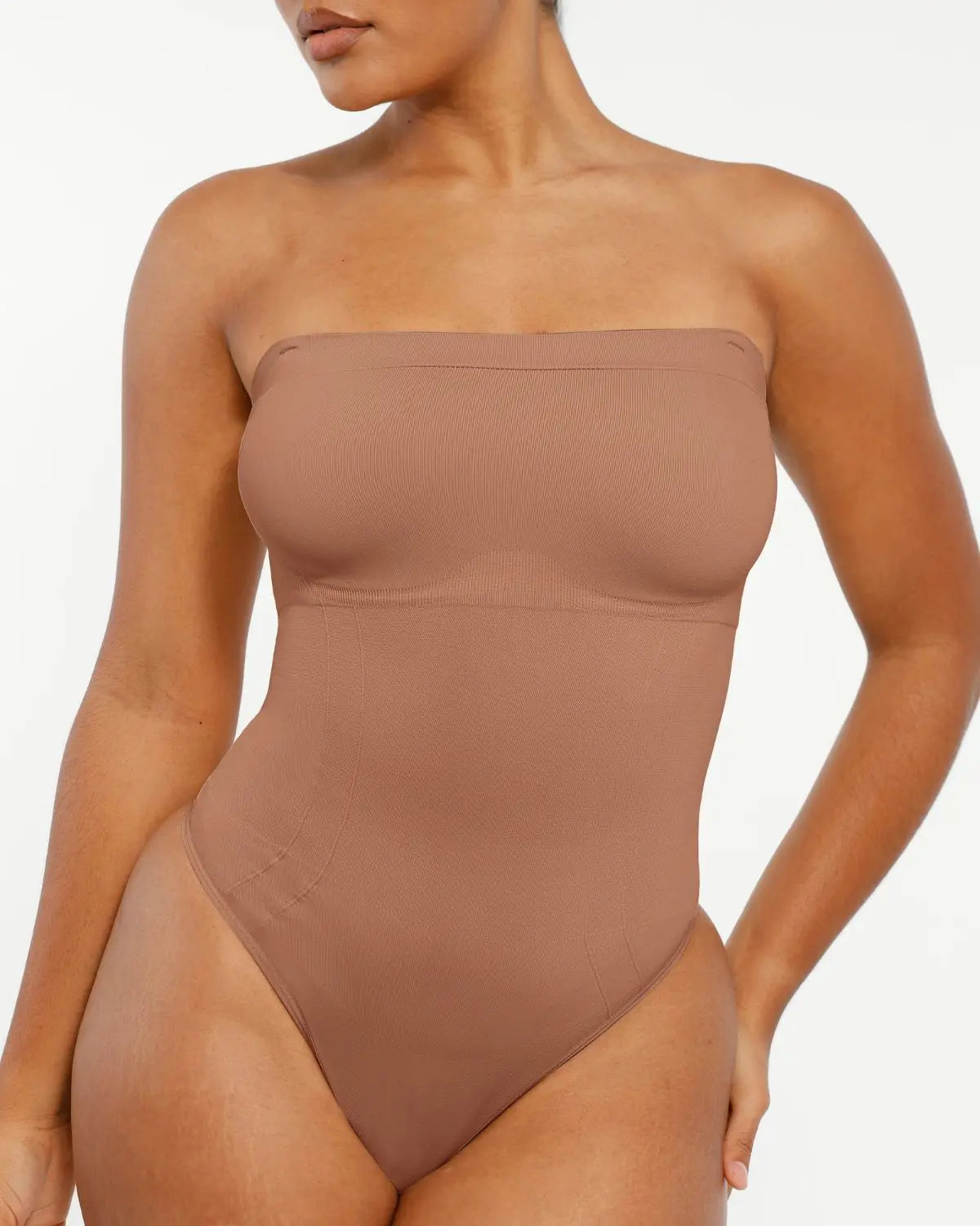 Bare Essentials™ Skin Flow Strapless Sculpt Thong Bodysuit