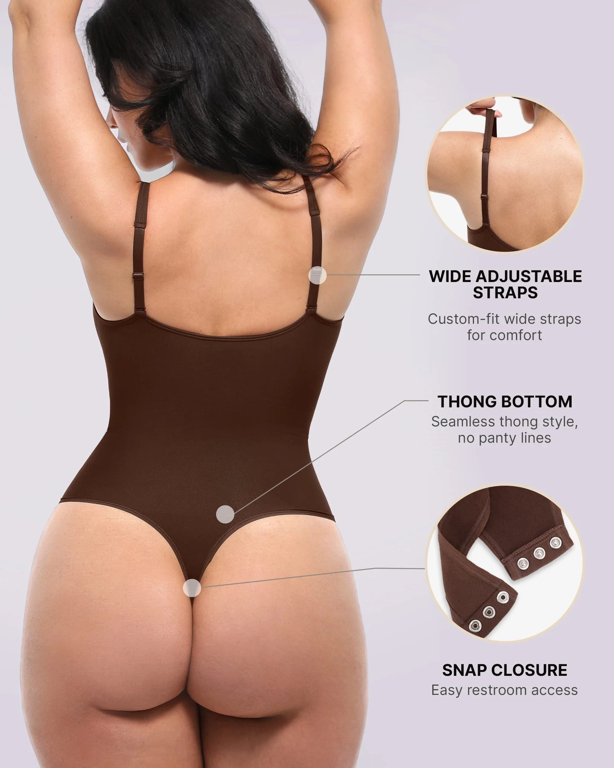 Bare Essentials™ Skin Flow Zipper Front Thong Bodysuit