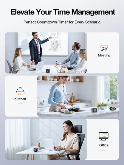 Pomodoro Timer Cube – Smart Focus Timer with Presets, Custom Countdown & Silent Vibration Alerts for Productivity