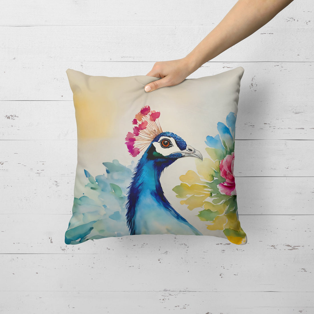 Peacock Throw Pillow-0