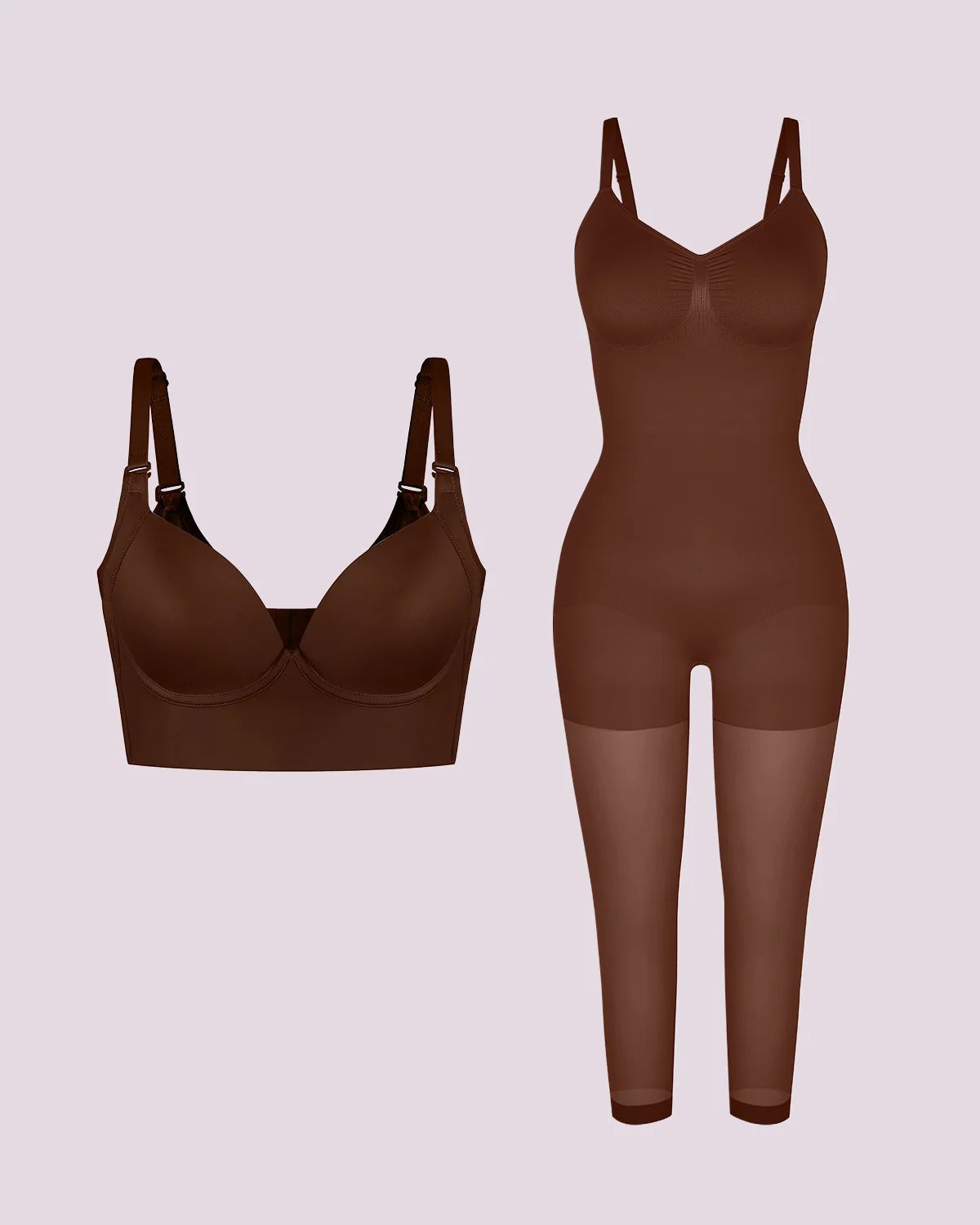 Push-Up Bra + Full Coverage Bodysuit Bundle