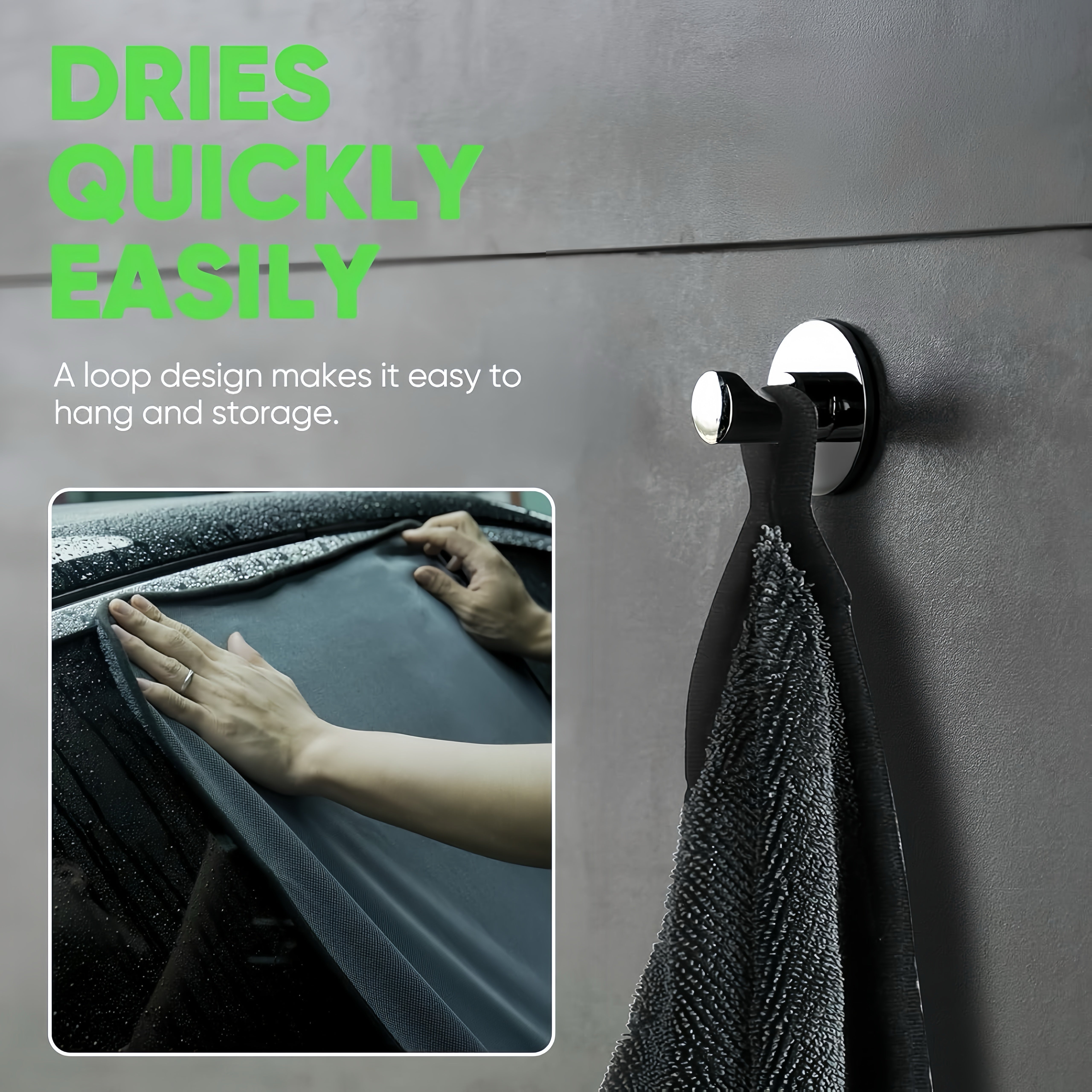 2+1 pcs MagicDry Twist-Weave Microfiber Car Towel – Streak-Free, Ultra-Absorbent, Scratch-Safe