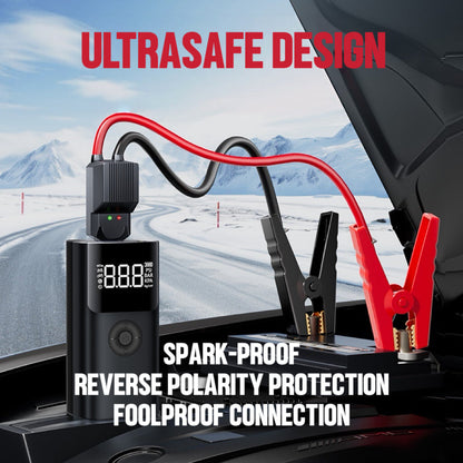 12V Portable Jump Starter with Built-In Air Compressor and Smart Safety Protection