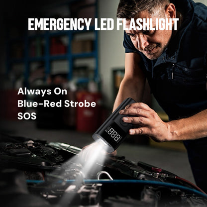 12V Portable Jump Starter with Built-In Air Compressor and Smart Safety Protection