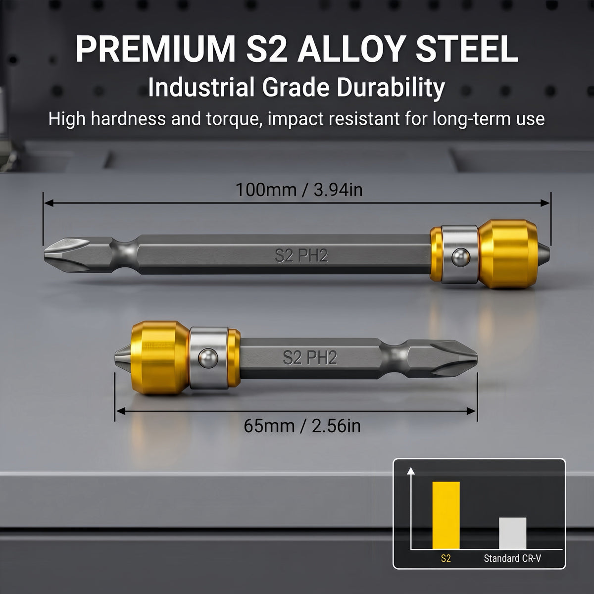 4-Piece PH2 Magnetic Screw-Holding Bit Set