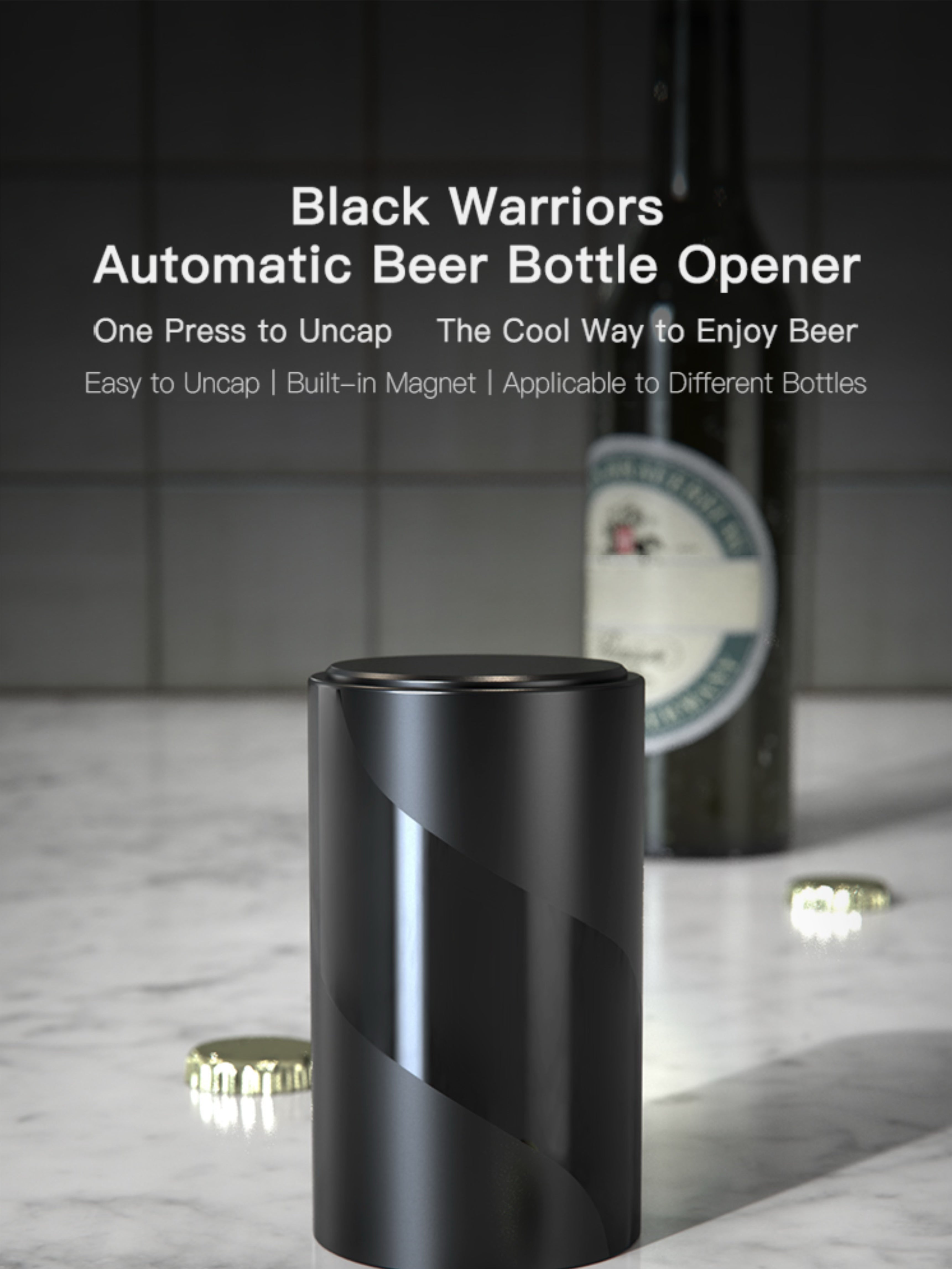 All-in-One Wine & Beer Opener Gift Set – Electric Corkscrew with Aerator & Vacuum Stopper + 2 x Push-Down Beer Opener