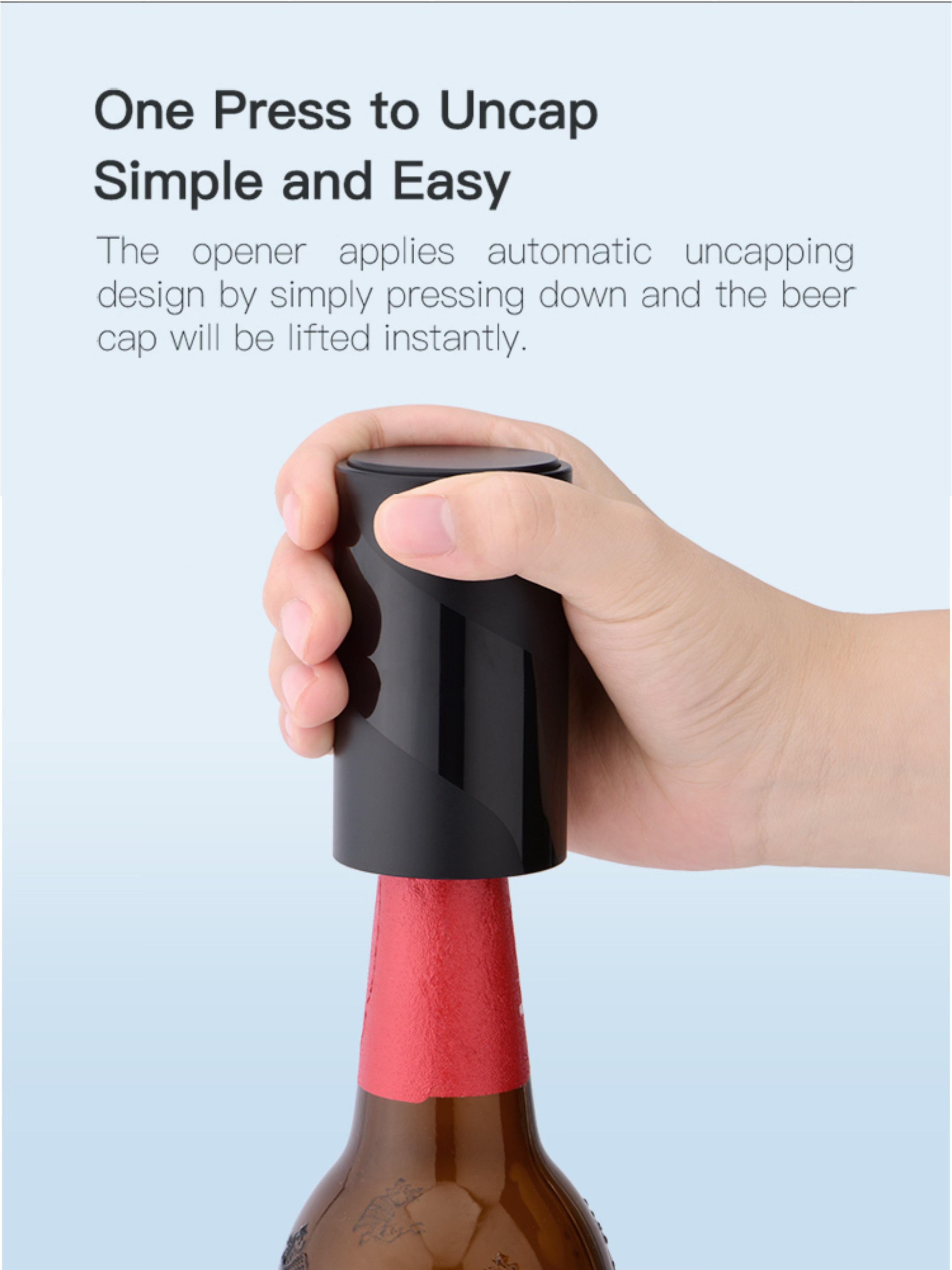 All-in-One Wine & Beer Opener Gift Set – Electric Corkscrew with Aerator & Vacuum Stopper + 2 x Push-Down Beer Opener