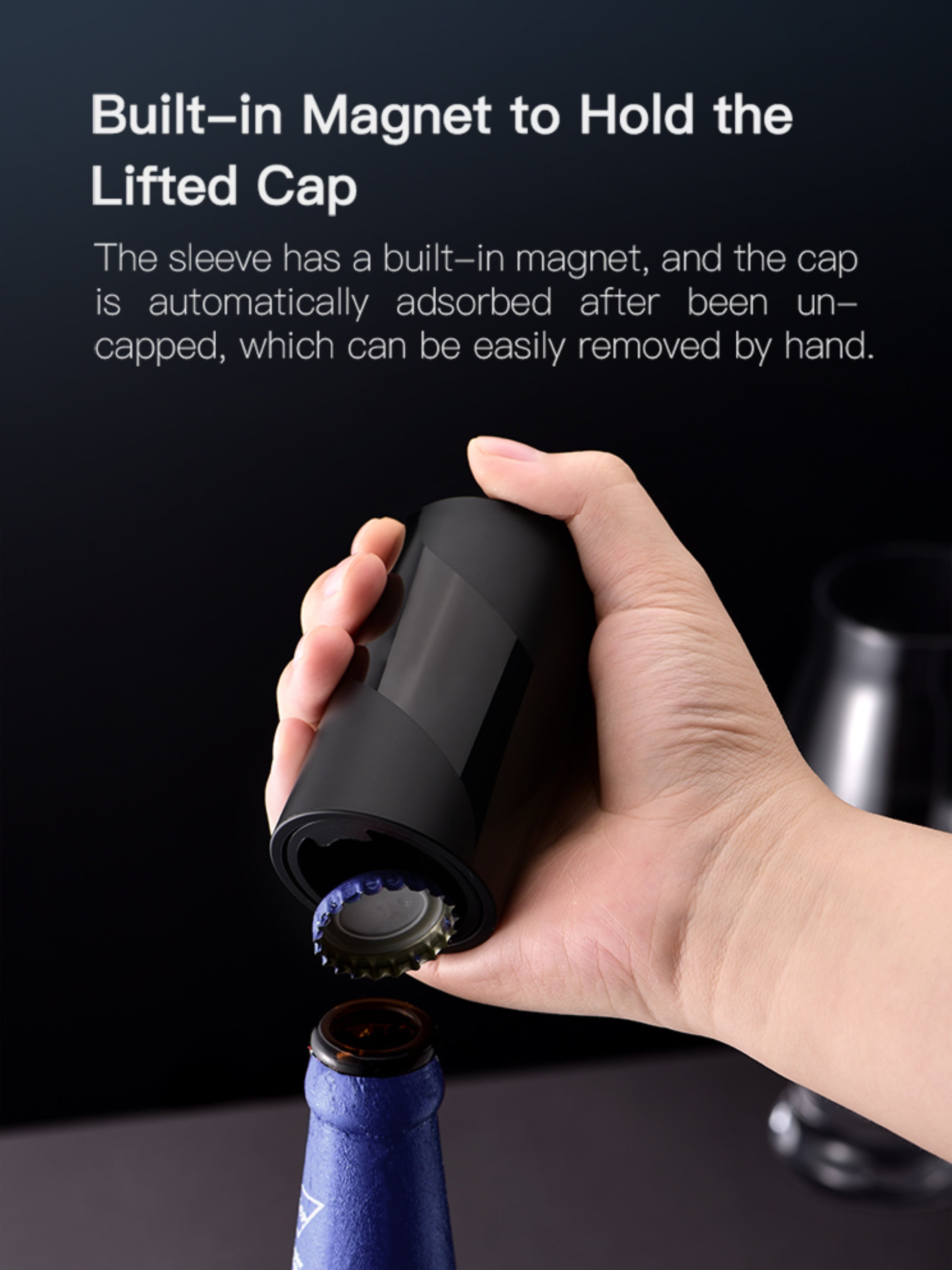 All-in-One Wine & Beer Opener Gift Set – Electric Corkscrew with Aerator & Vacuum Stopper + 2 x Push-Down Beer Opener