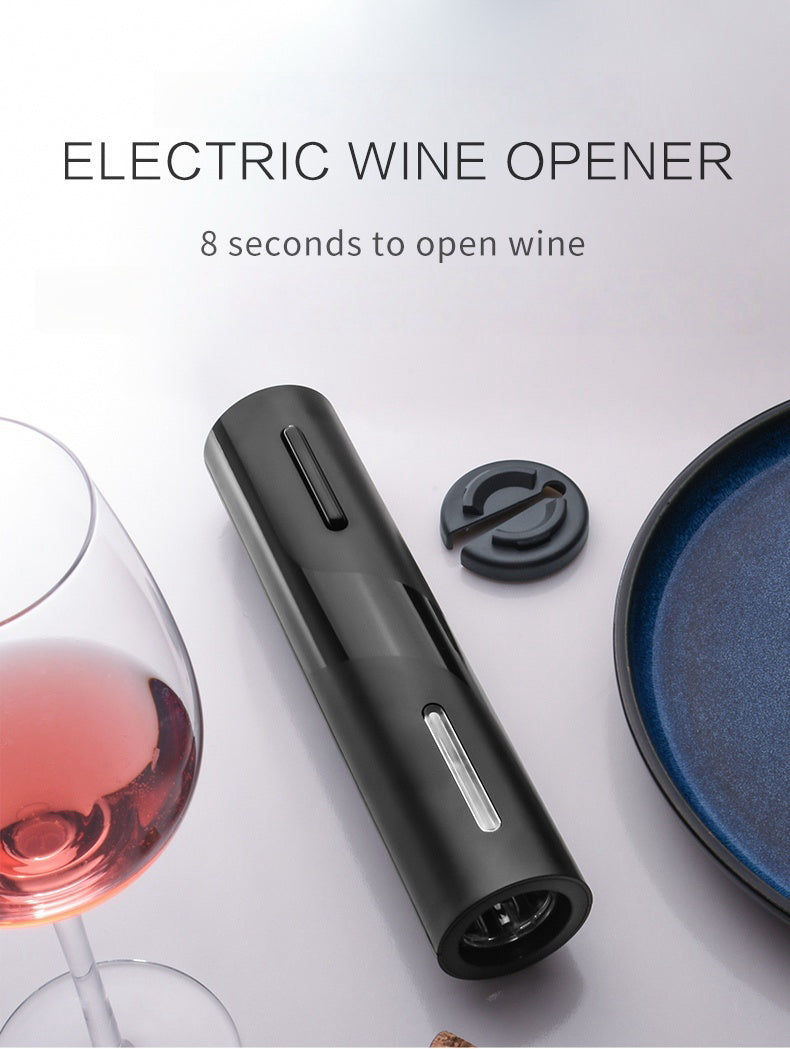 All-in-One Wine & Beer Opener Gift Set – Electric Corkscrew with Aerator & Vacuum Stopper + 2 x Push-Down Beer Opener