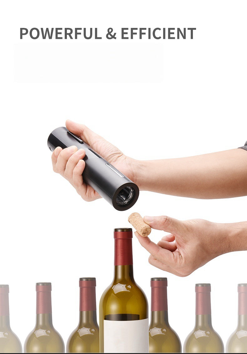 All-in-One Wine & Beer Opener Gift Set – Electric Corkscrew with Aerator & Vacuum Stopper + 2 x Push-Down Beer Opener