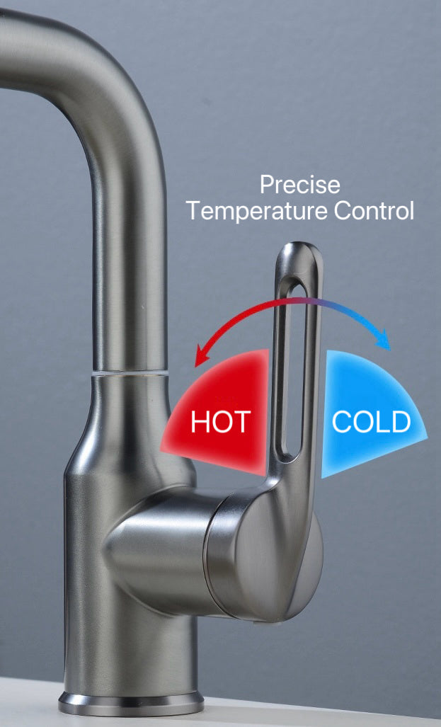 AeroSpa 4-Mode Stainless Steel Bathroom Faucet
