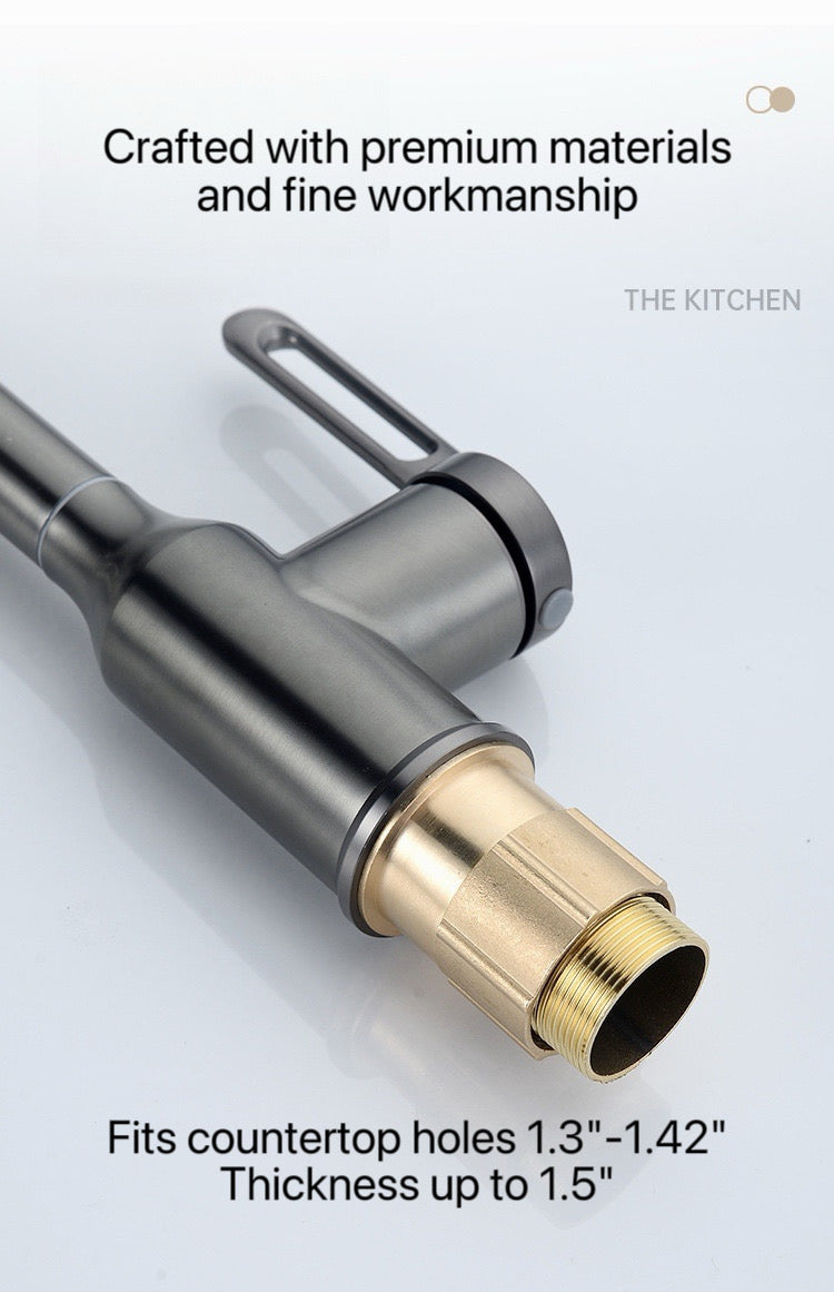 AeroSpa 4-Mode Stainless Steel Bathroom Faucet