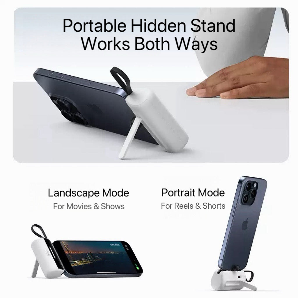 PowerCapsule 5000 — Ultra-Compact All-in-One Emergency Power Bank (Lightning / Type-C)