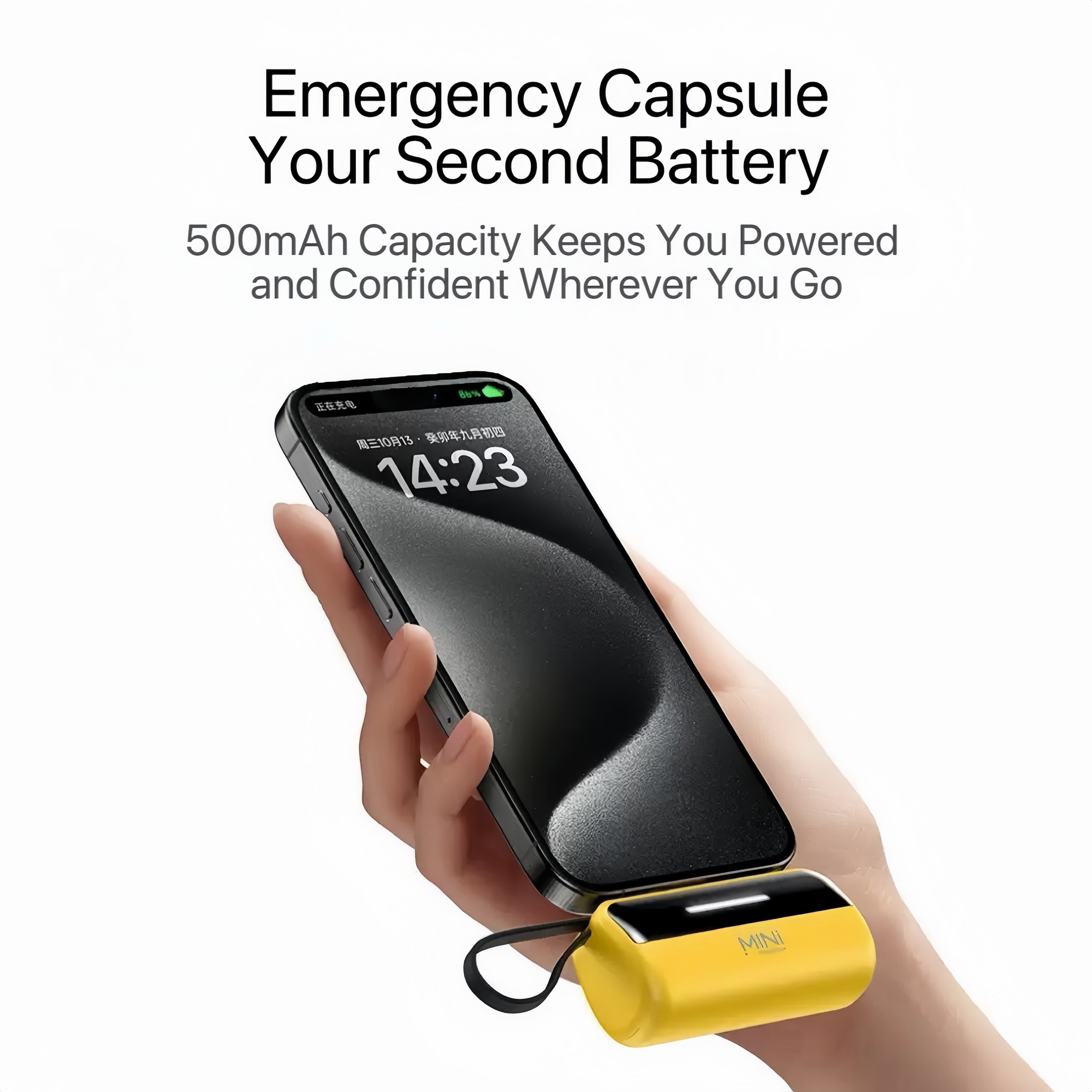 PowerCapsule 5000 — Ultra-Compact All-in-One Emergency Power Bank (Lightning / Type-C)