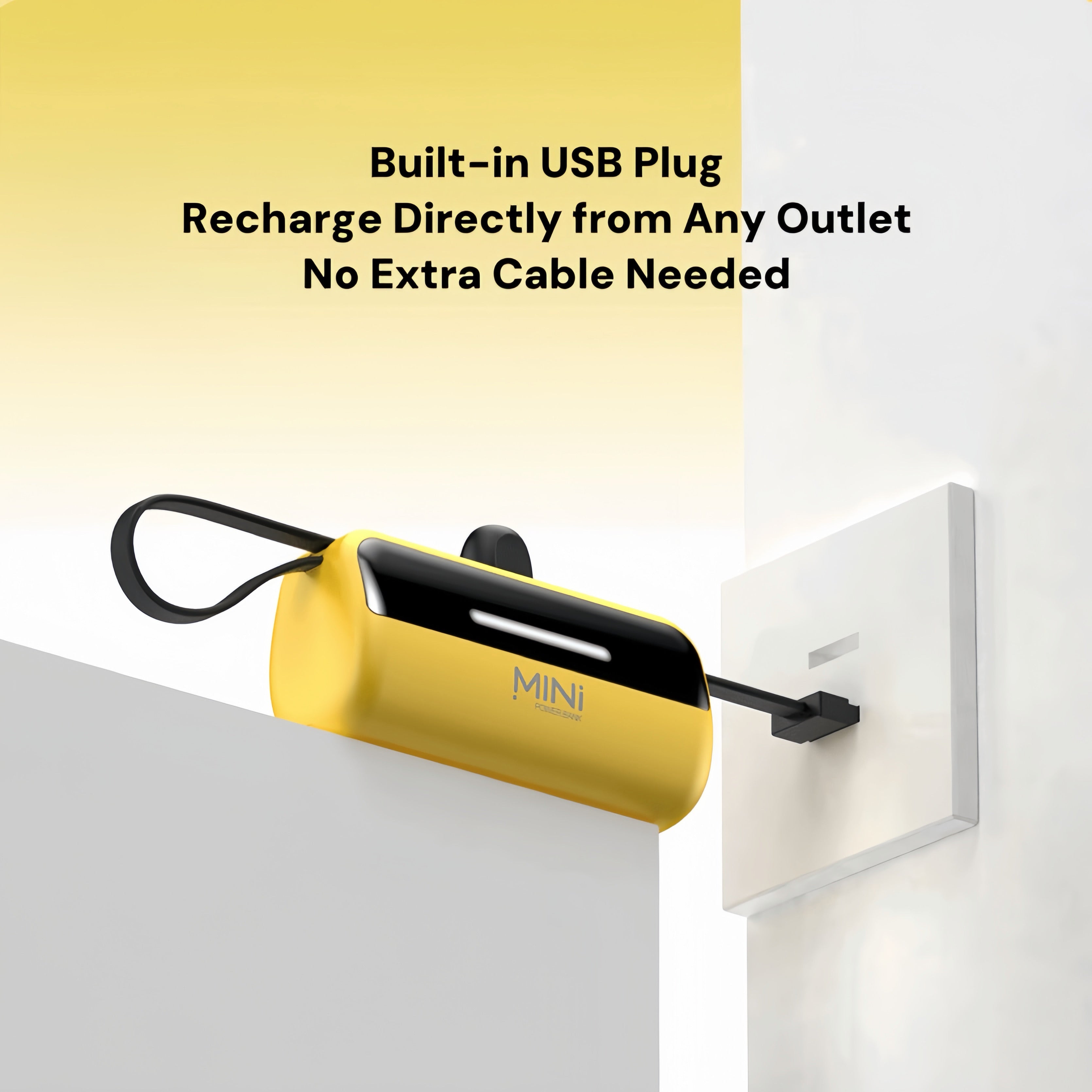 PowerCapsule 5000 — Ultra-Compact All-in-One Emergency Power Bank (Lightning / Type-C)