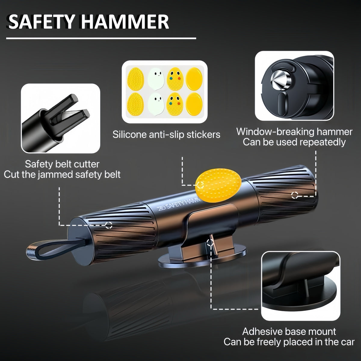 CrashEscape Mini – Emergency Window Breaker & Seatbelt Cutter